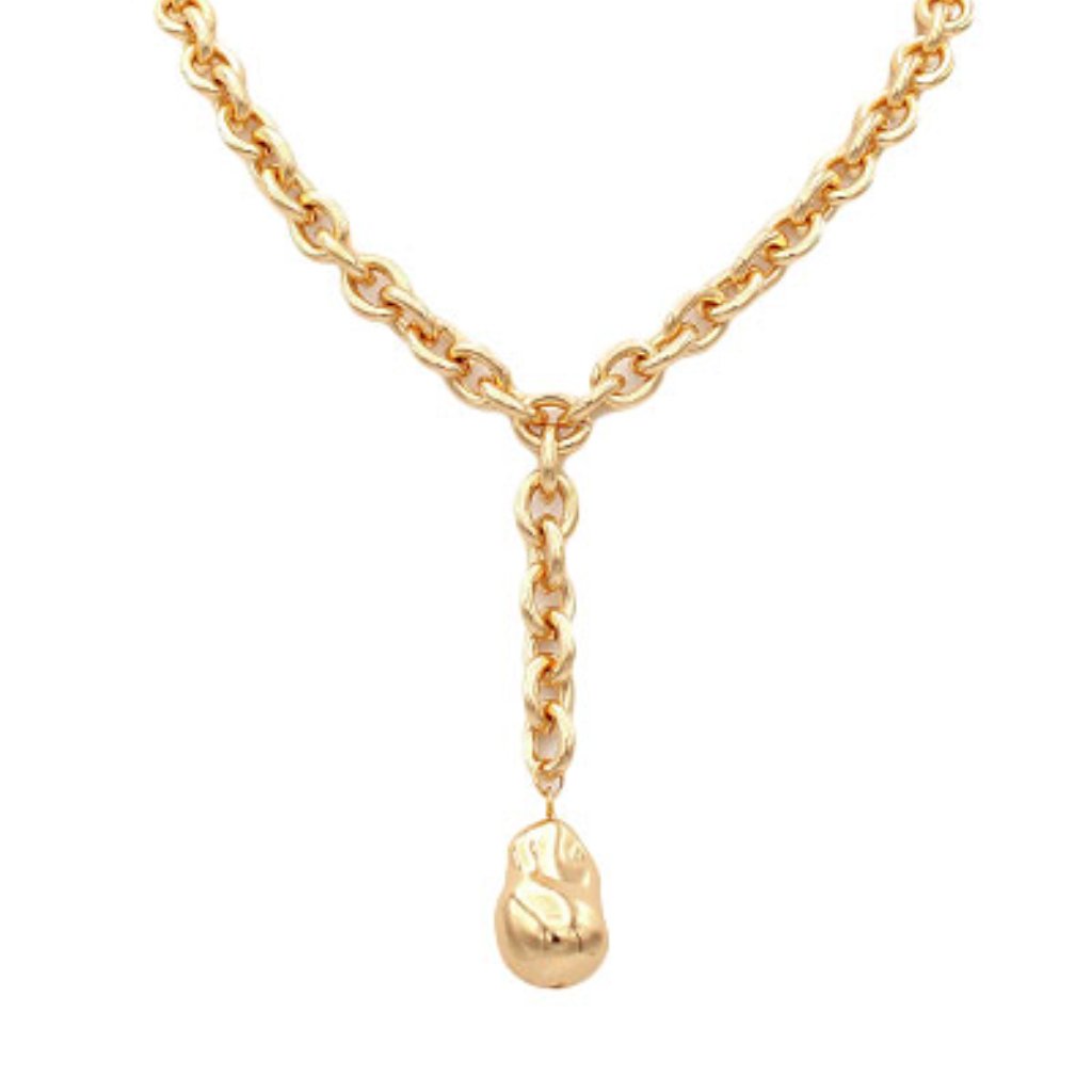 Metal Pendant Y Shape Necklace Set 42$